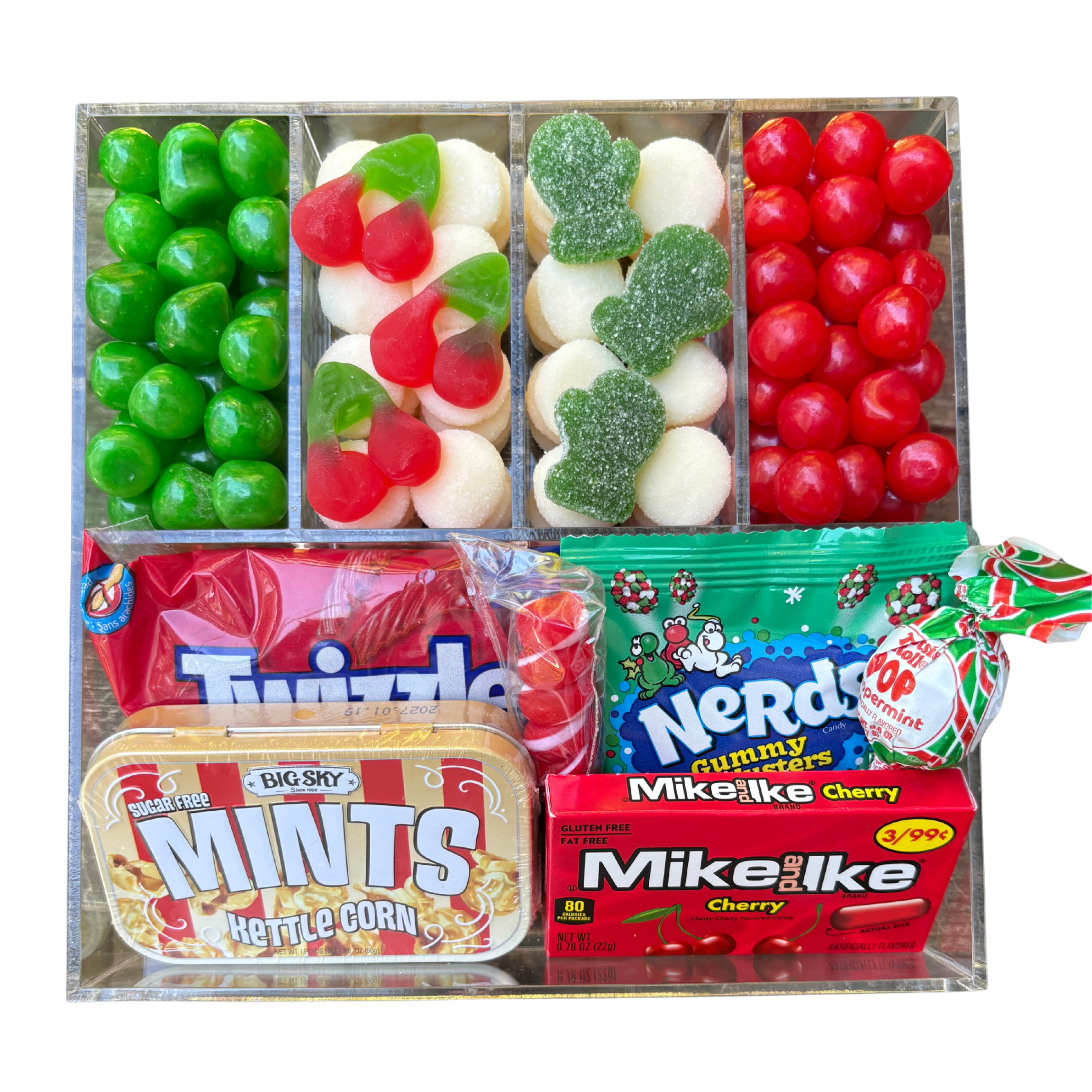 The Jolly Red & Green Holiday Candy Platter