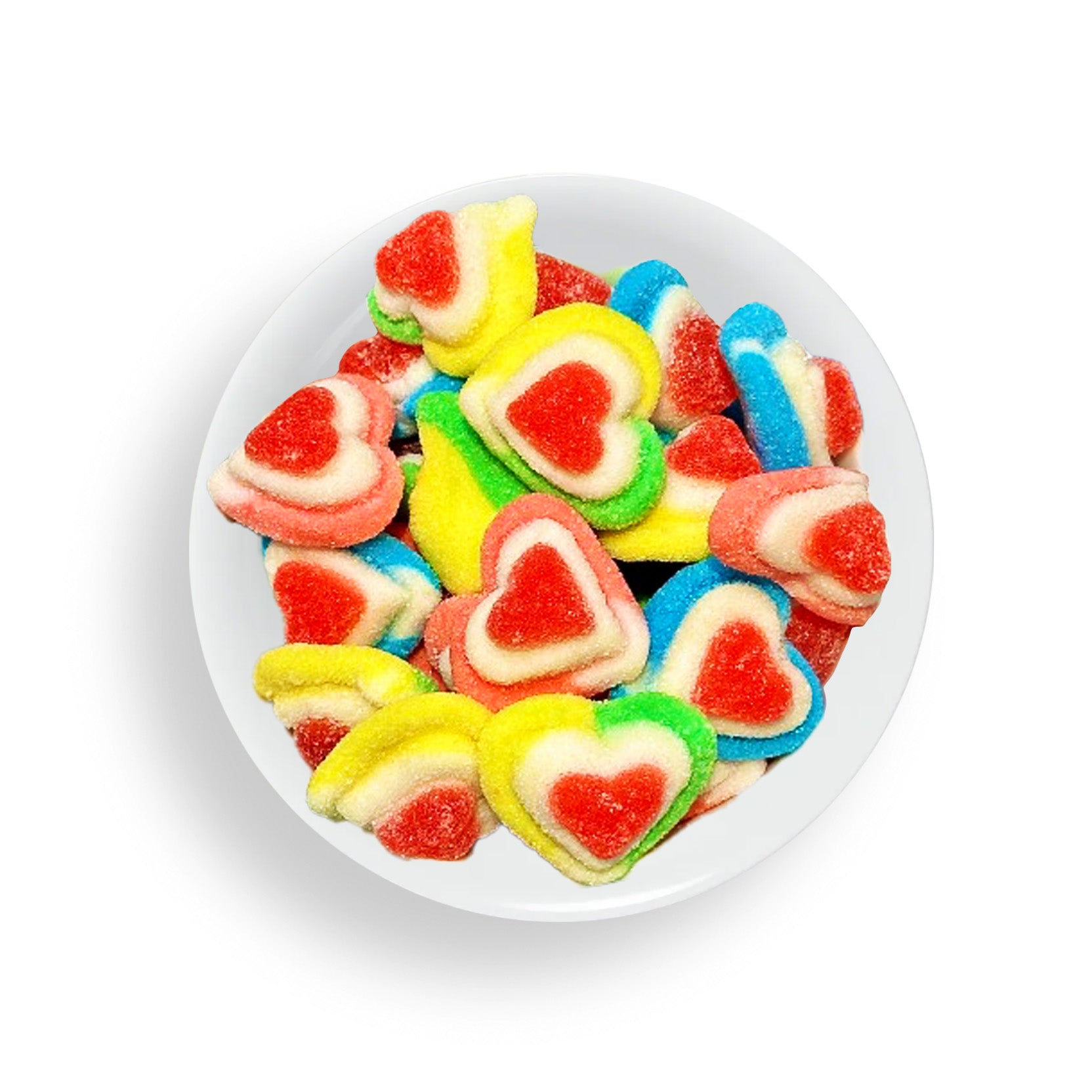 Rainbow Triple Layer Hearts