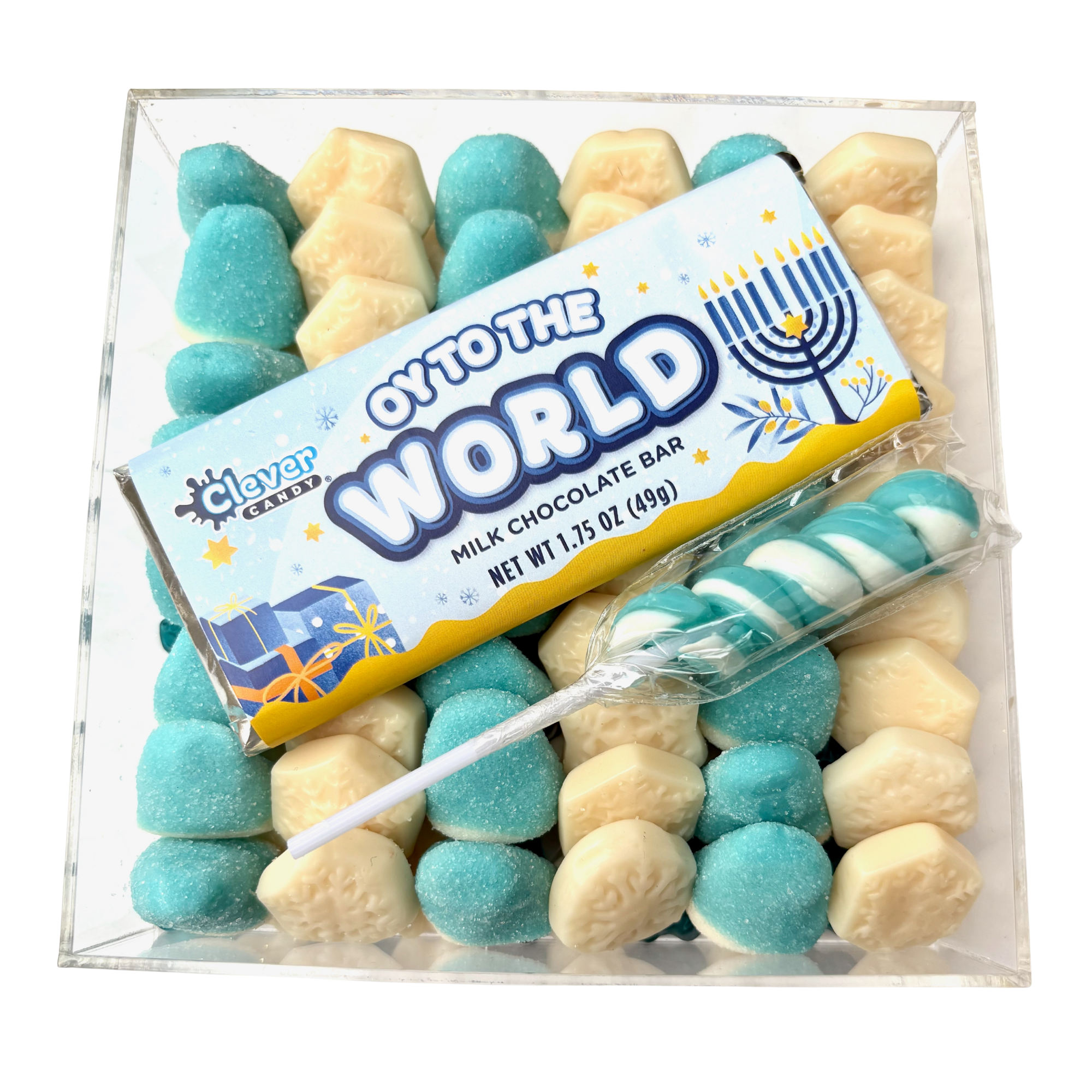 💙 Hanukkah Happiness Candy Box: "Oy To The World!" 🕎